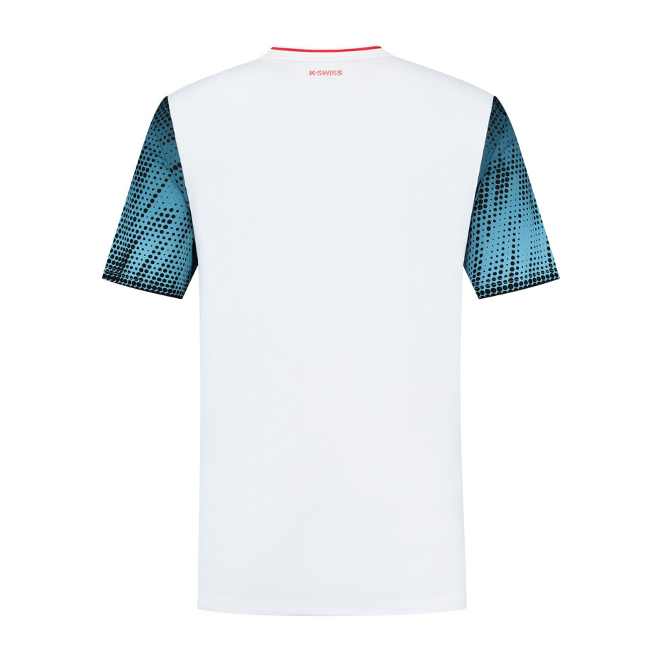 Pánské tričko K-Swiss  Hypercourt Print Crew 3 White M - main (1)