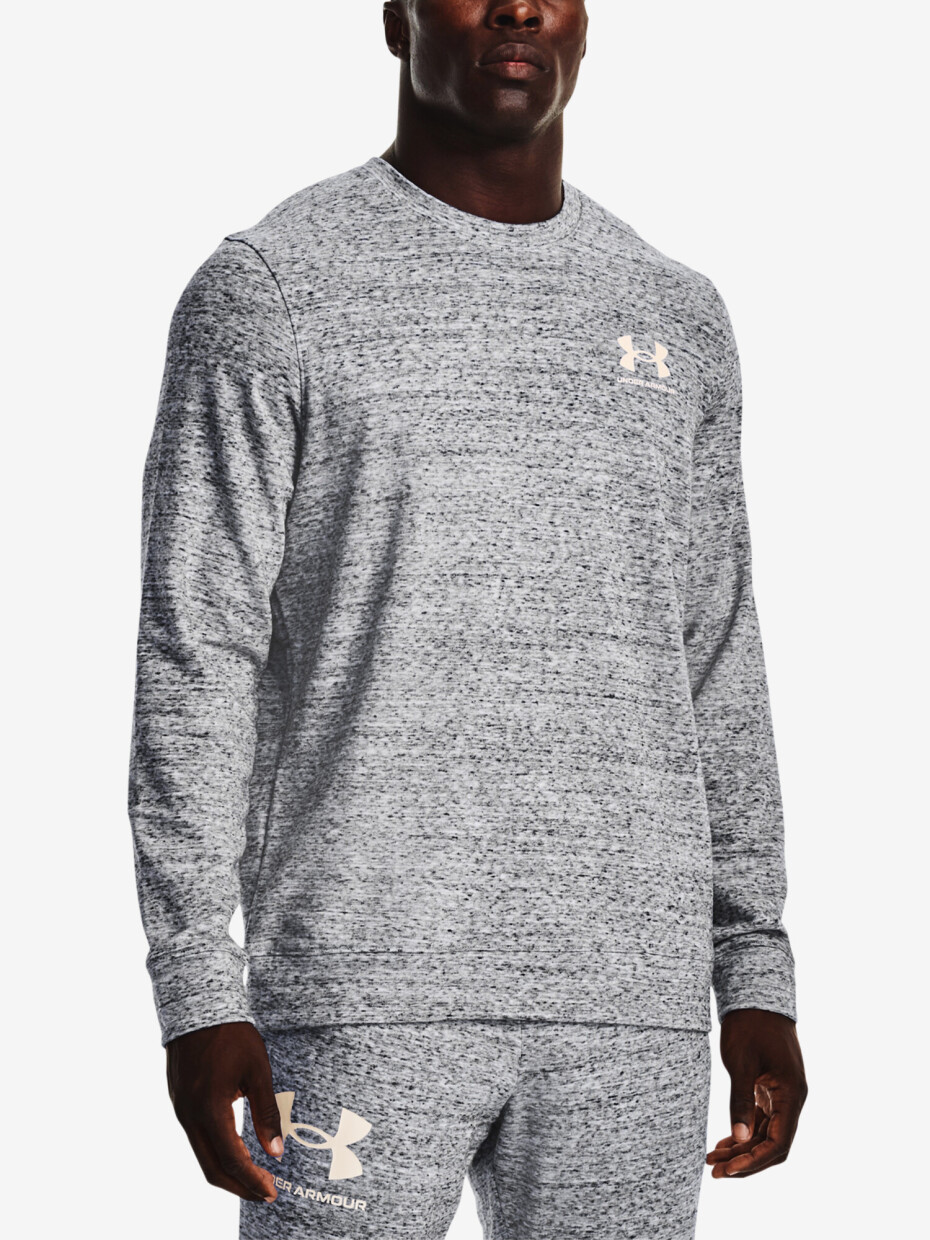 Pánská mikina Under Armour  Rival Terry LC Crew-WHT L - main (0)