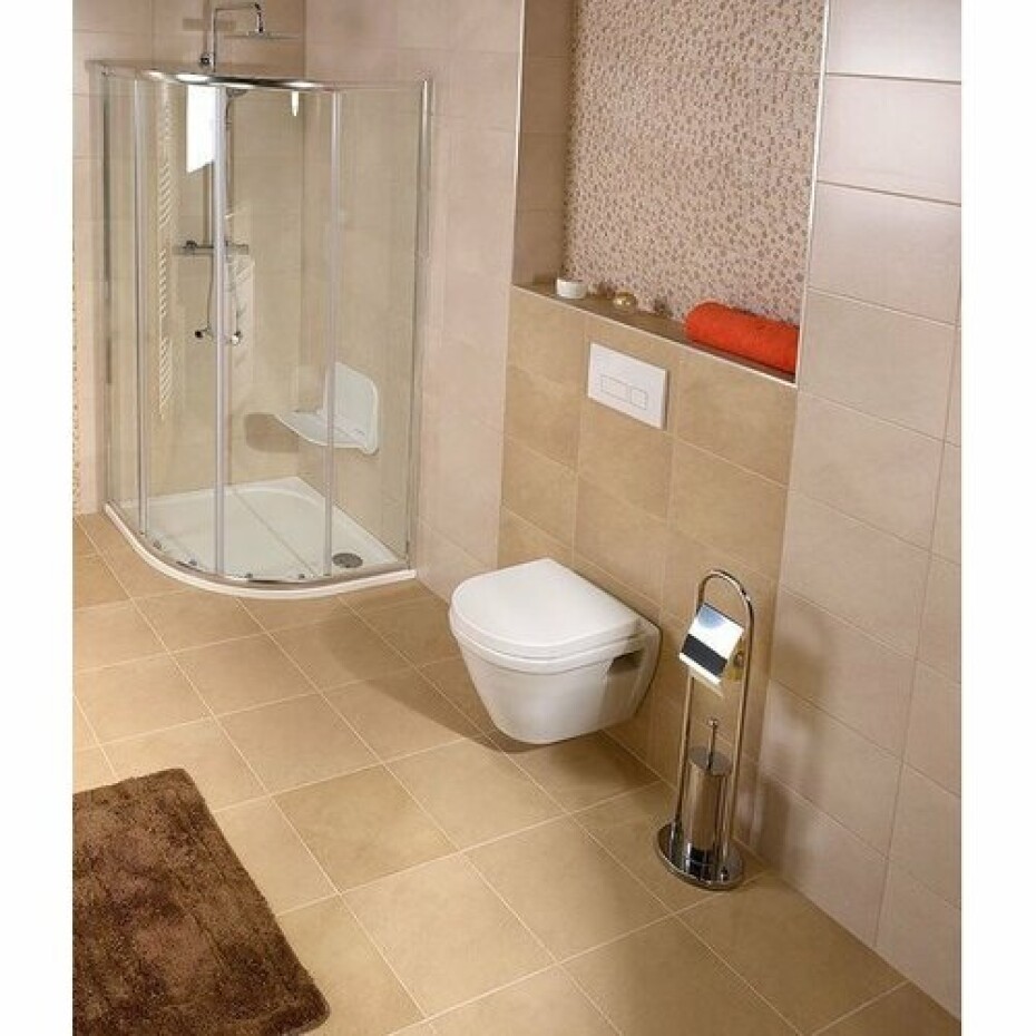 AQUALINE SB131 Samba stojan s podstavcem, WC štětkou a držákem toaletního papíru, stříbrná - main (1)