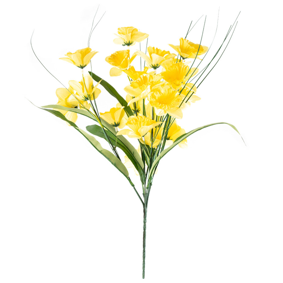Umělá květina Narcis žlutá, 40 cm - main (0)