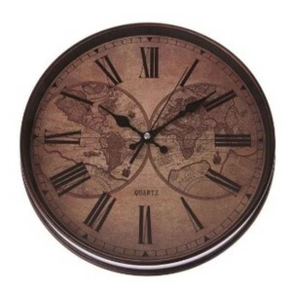 Nástěnné hodiny Globe, pr. 31 cm, plast - main (0)