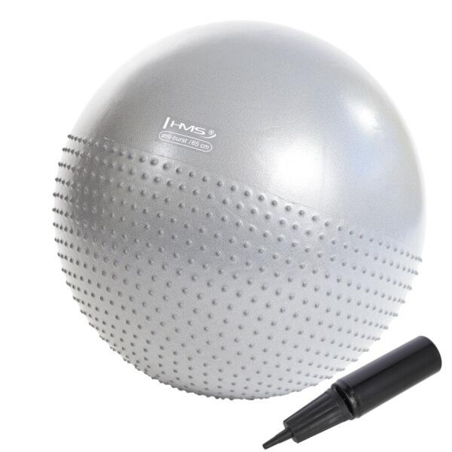HMS Masážní gymnastický míč YB03N 65 cm světle šedý - main (0)