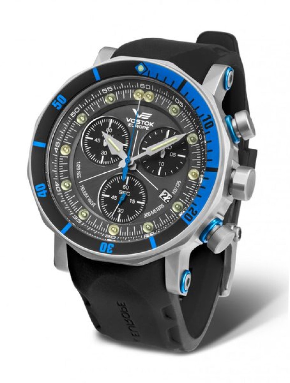 Silikonový řemínek Vostok Europe pro modely Lunochod - černý/matná spona - main (2)