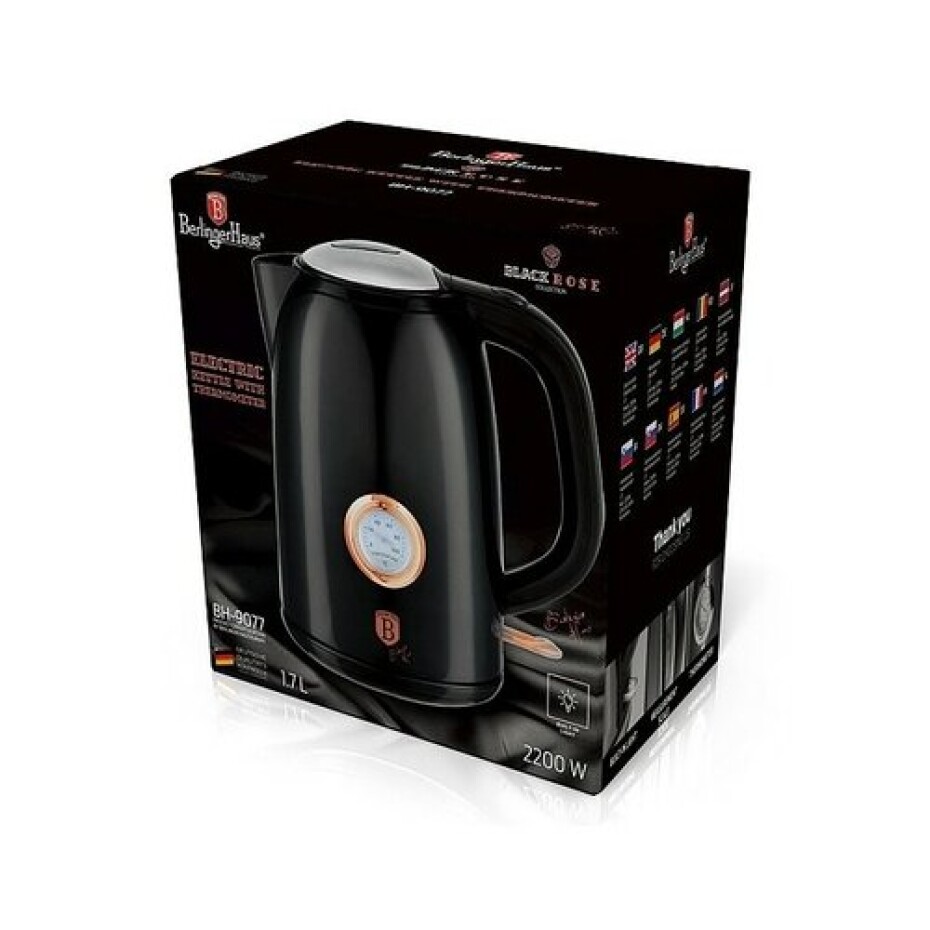 Berlinger Haus Rychlovarná konvice s termostatem Black Rose Collection, 1,7 l - main (1)