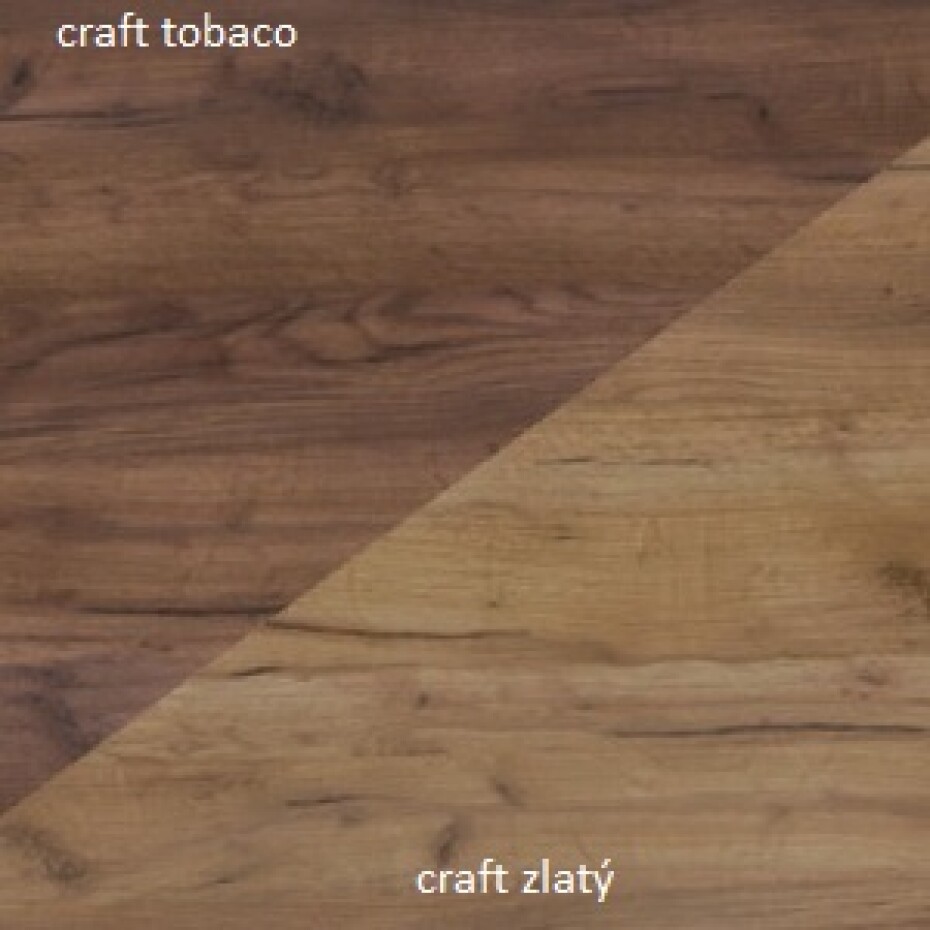 ArtCross Šatní skříň HUGO | 10 Barva: craft zlatý /craft tobaco - main (0)