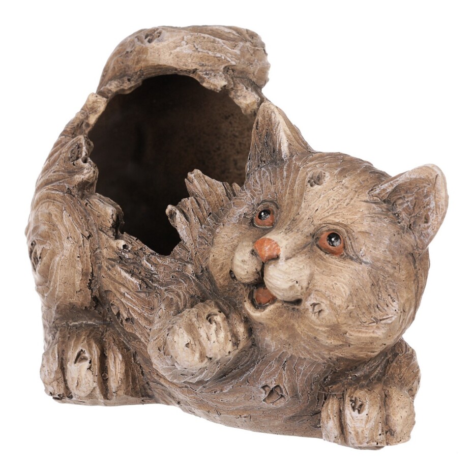 Obal na květiny Kočka, 21 x 12 x 13 cm, polyresin - main (1)