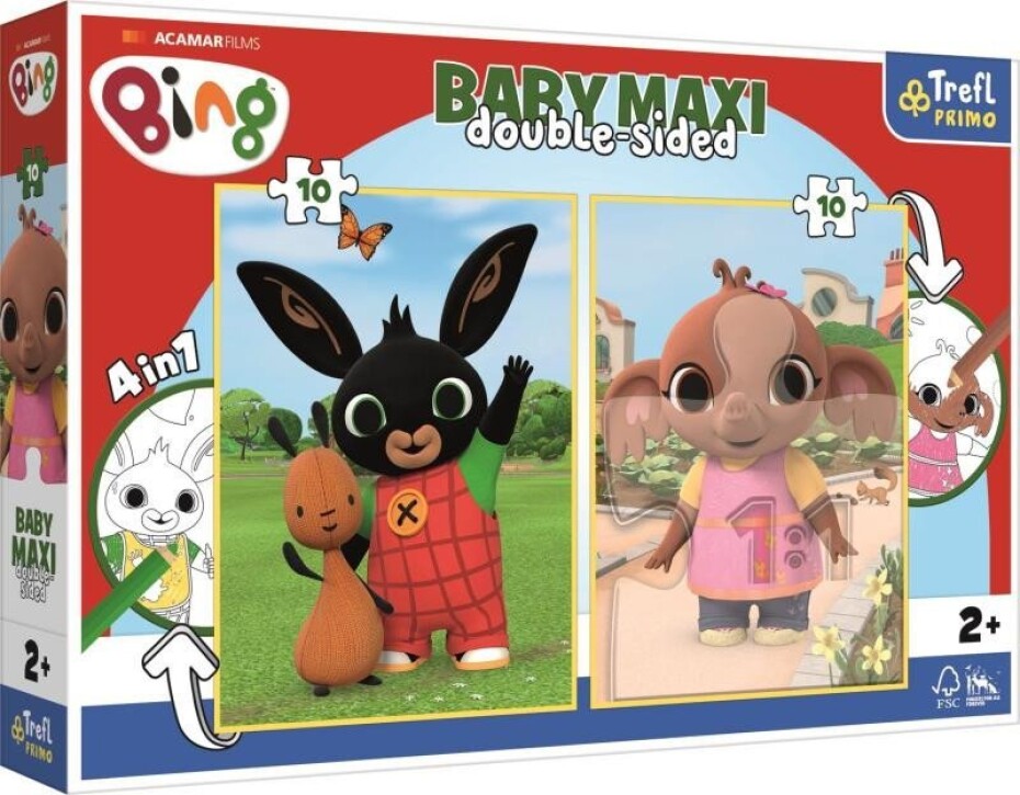 Trefl Puzzle Baby maxi Králíček Bing 2x10 dílků - oboustranné - main (0)