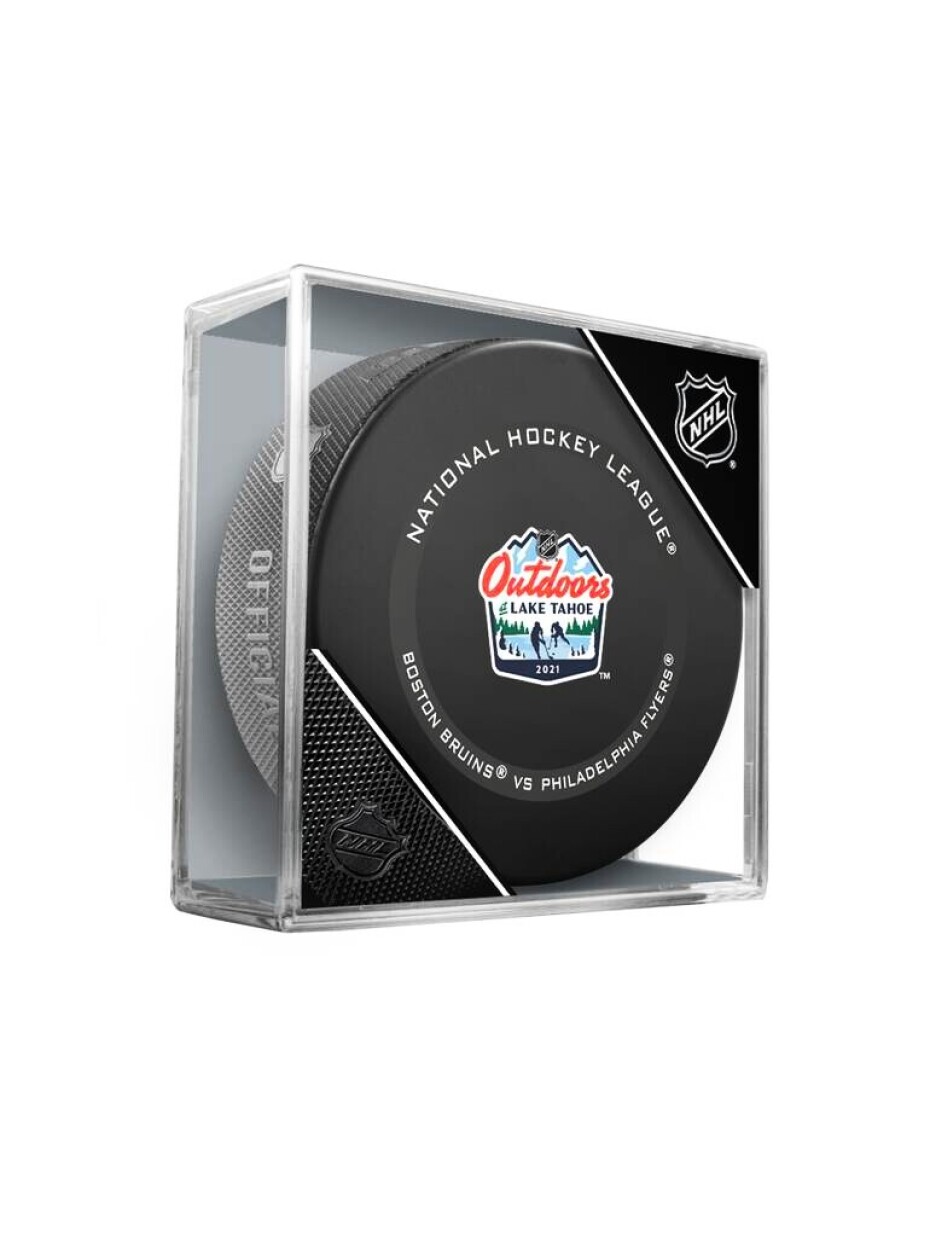 Inglasco / Sherwood Fanouškovský puk NHL Lake Tahoe Official Game Puck - Philadelphia Flyers-Boston Bruins - main (6)