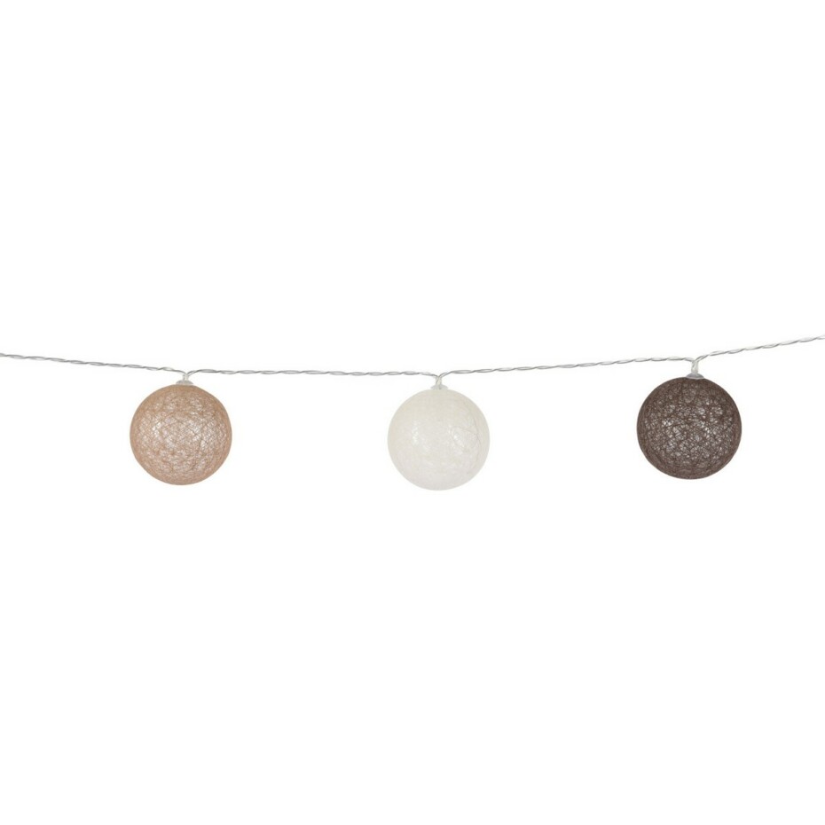 LED světelný řetěz Livorno, 10 koulí, pr. 6 cm, teplá bílá, 1,5 m - main (0)