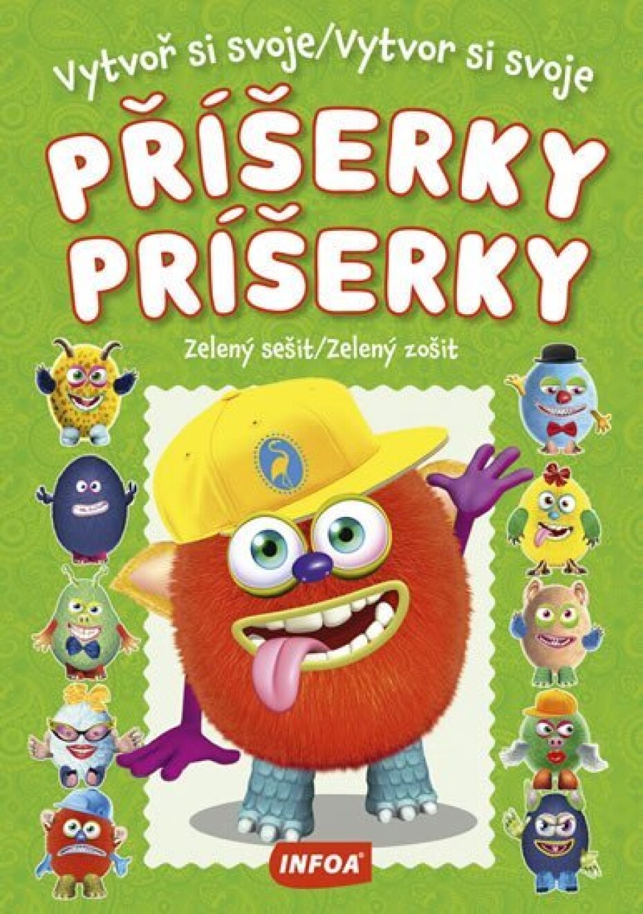 Vytvoř si svoje příšerky - Zelený sešit / Vytvor si svoje príšerky - Zelený zošit + samolepky - Yulia Zverkova - main (0)