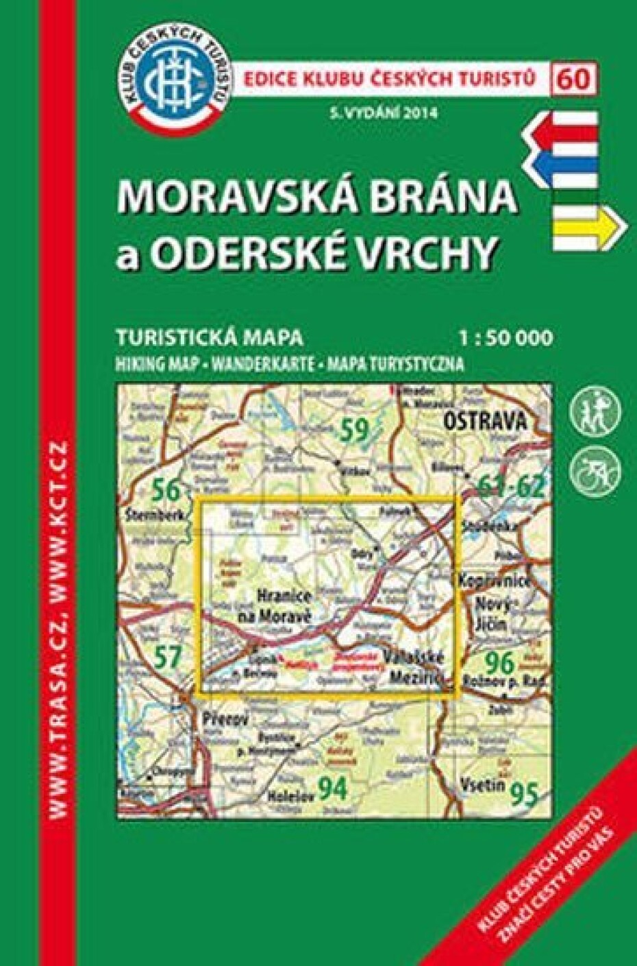 Moravská brána,Oderské vrchy /KČT 60 1:50T Turistická mapa - main (0)