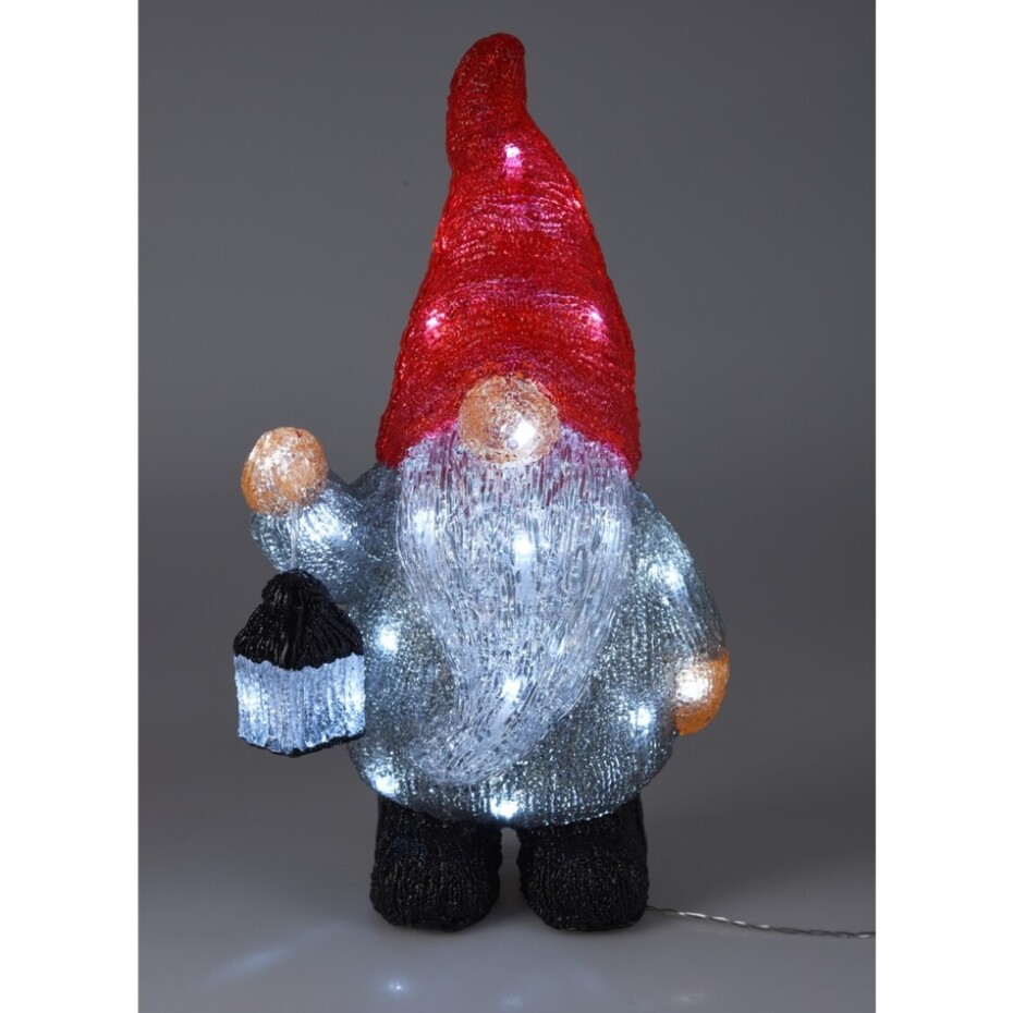 Vánoční skřítek s LED osvětlením, 39 x 21 x 13,5 cm - main (1)
