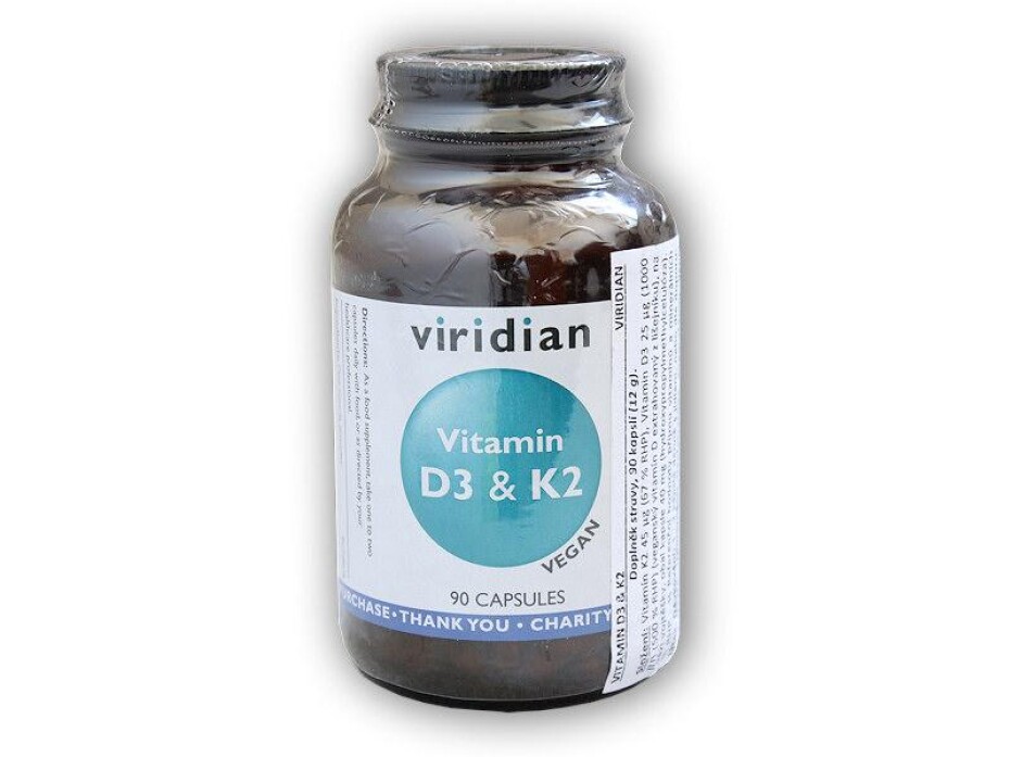 Viridian Vitamin D3 K2 90 kapslí - main (0)