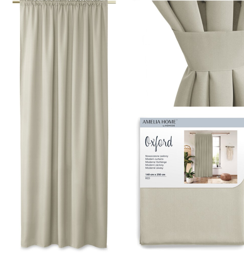 ArtFlhf Zatemňovací závěs OXFORD PLEAT P | 140 x 250 cm Barva: Silver - main (6)