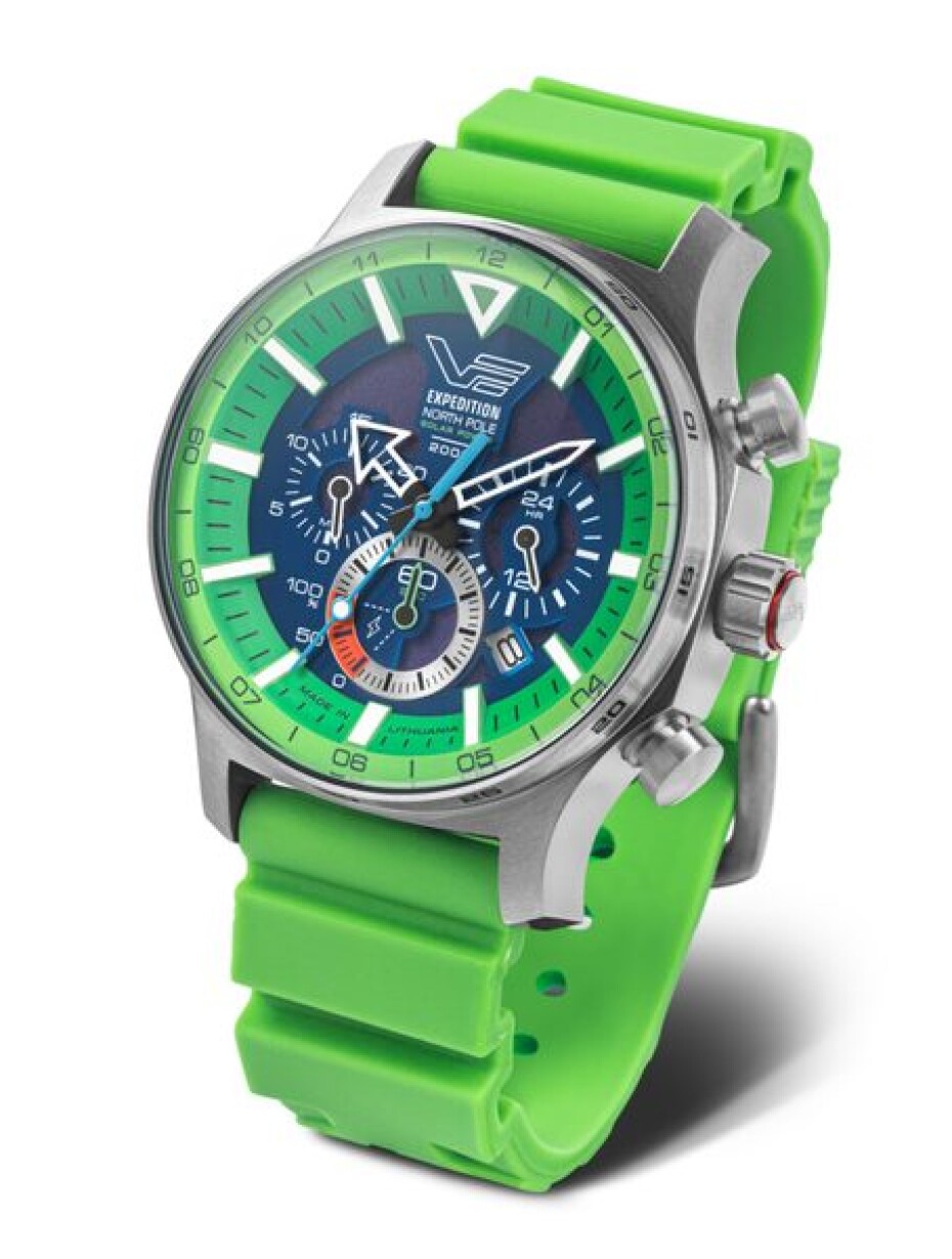 Vostok Europe Expedition North Pole Solar Power Chronograph VR42-595A733B - Náhradní modrý silikonový řemínek - main (1)