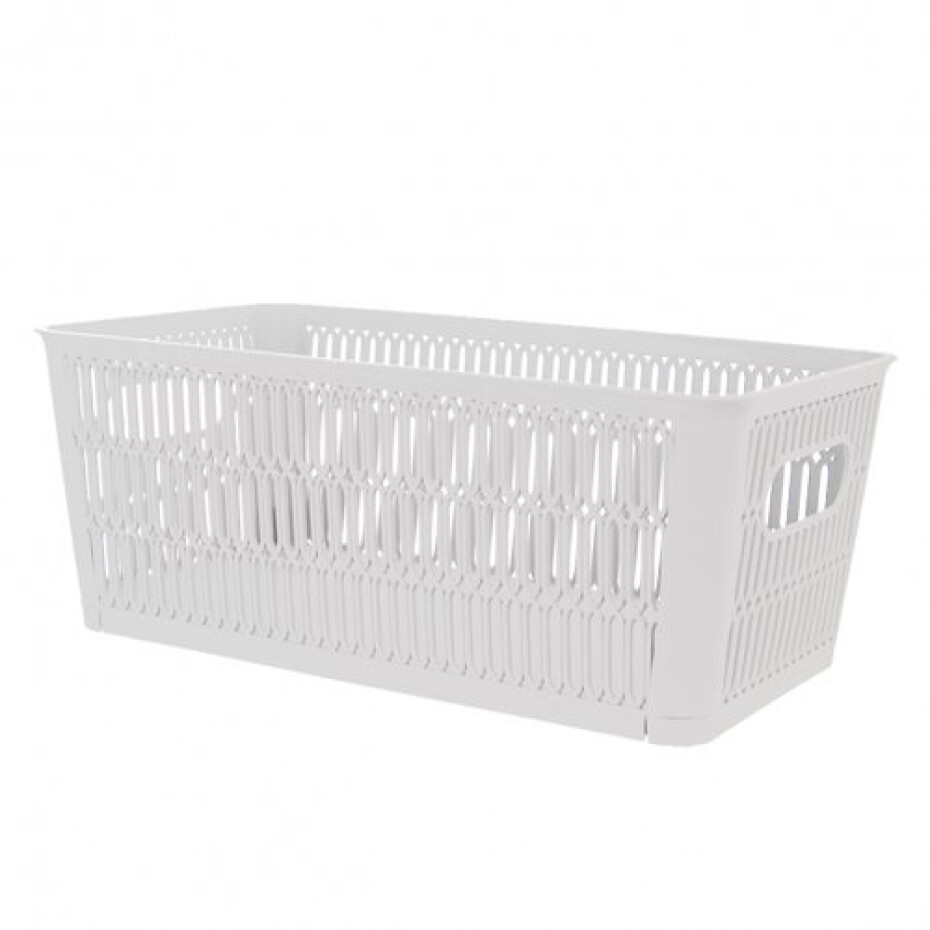 Košík UH NESTA stohovatelný 29x16,5x11,5 cm bílá , S - main (1)
