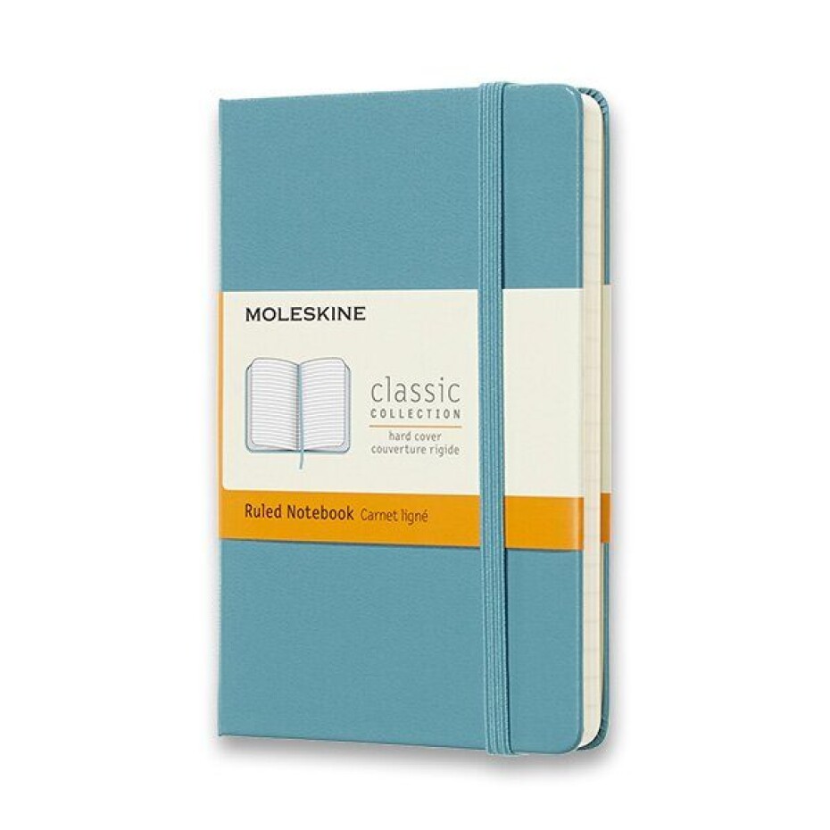 Zápisník Moleskine VÝBĚR BAREV - tvrdé desky - S, linkovaný 1331/11142 - Zápisník Moleskine - tvrdé desky červený - main (1)