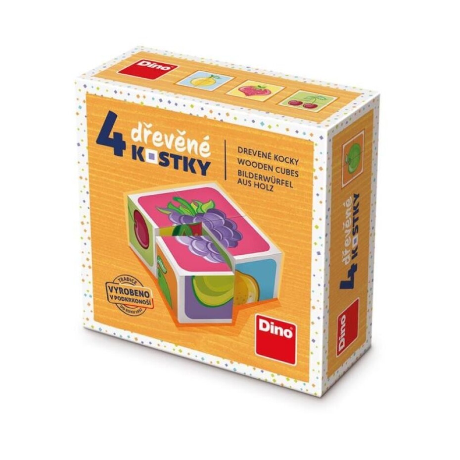 Ovoce - Dřevěné kostky 4 ks - main (0)