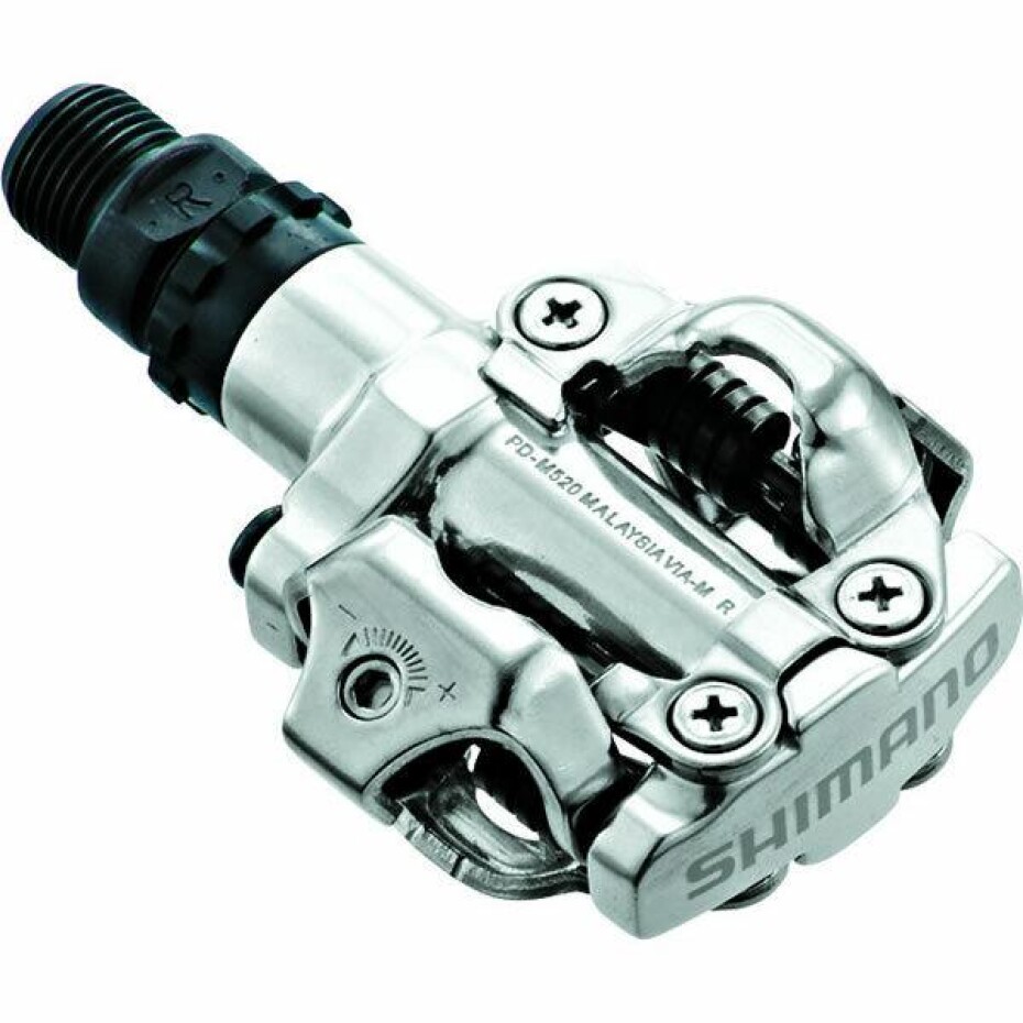 Shimano pedály SPD PD-M520S stříbrné s kufry SM-SH51 v krabičce - main (0)