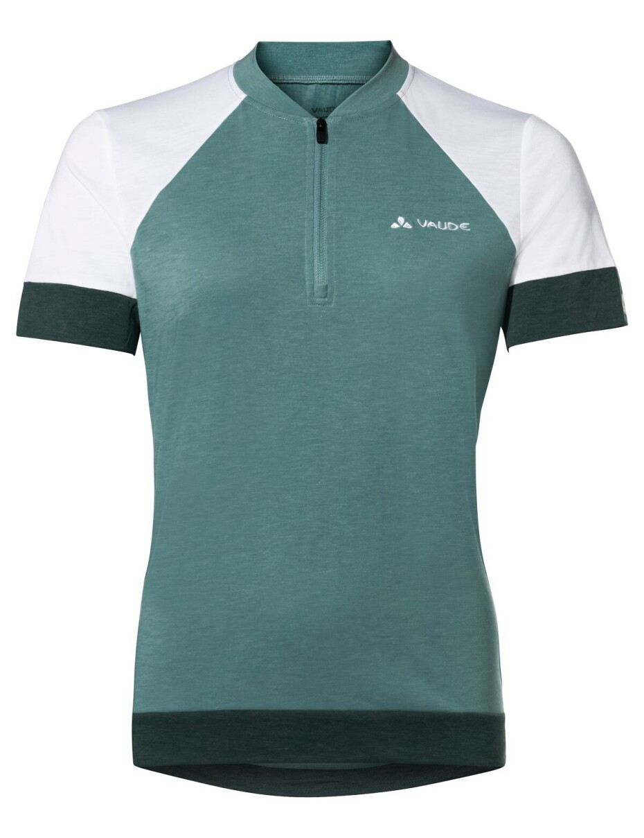 Dámský cyklistický dres VAUDE  Altissimo Q-Zip Shirt Dusty moss 38 - main (0)