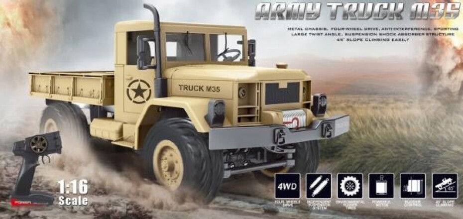 IQ models MZ-ARMY TRUCK M35 1/16- RC_93354 RTR 1:16 - main (0)