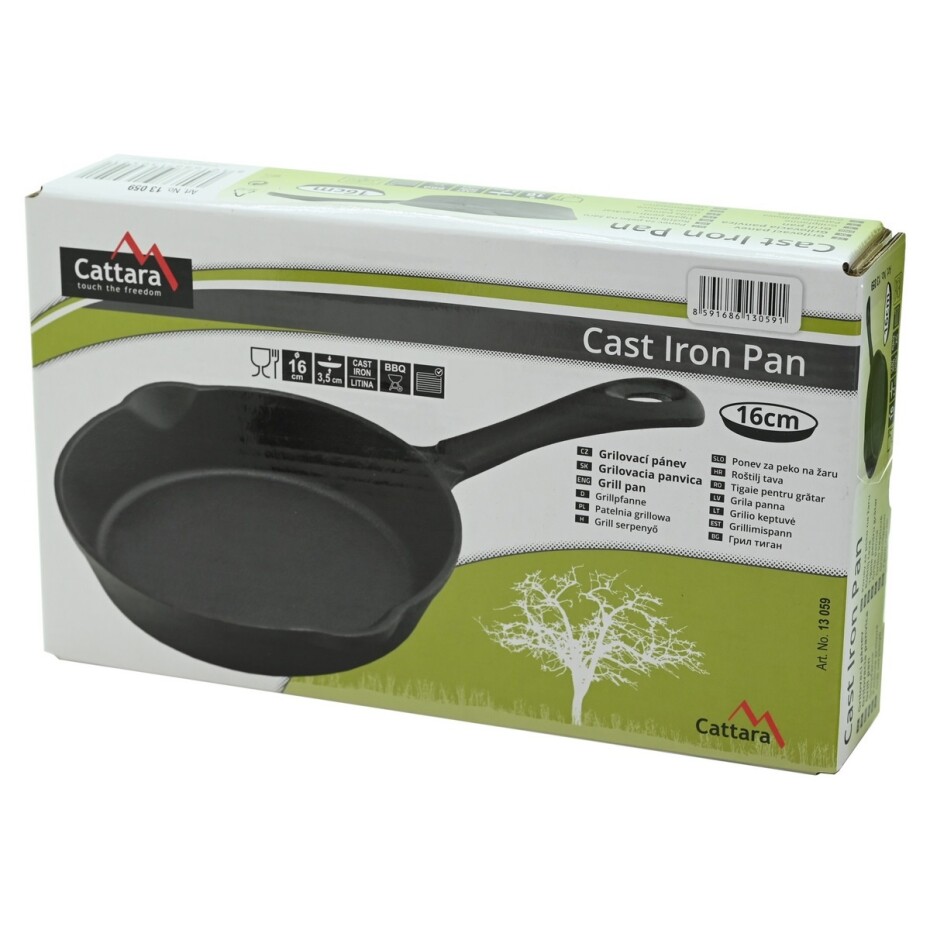Cattara 13059 Grilovací pánev s držadlem Litina, pr. 16 cm - main (4)