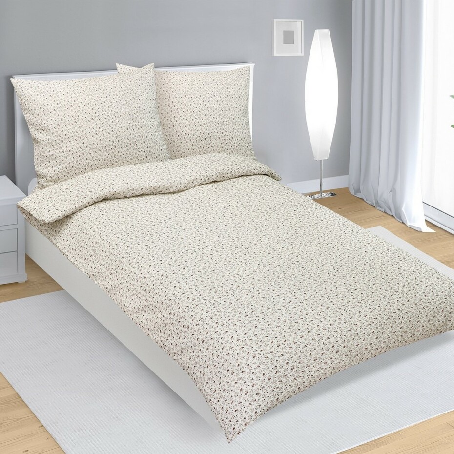 Bellatex Krepové povlečení Kvíteček, 140 x 200 cm, 70 x 90 cm - main (0)
