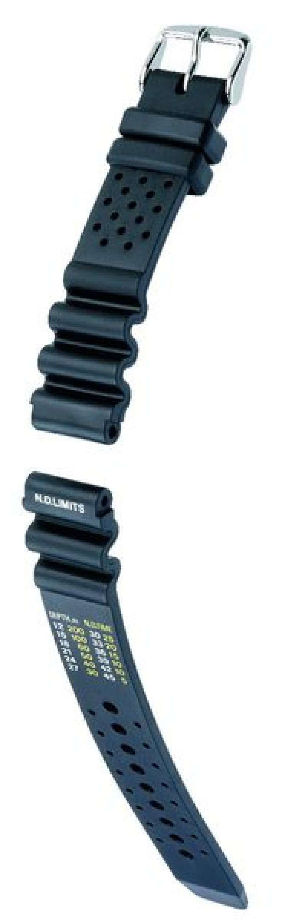 Řemínek Hirsch Pro Diver (NO QR) - černý - 24 mm - XL - Prodloužená délka - 22 mm - Stříbrná - main (0)