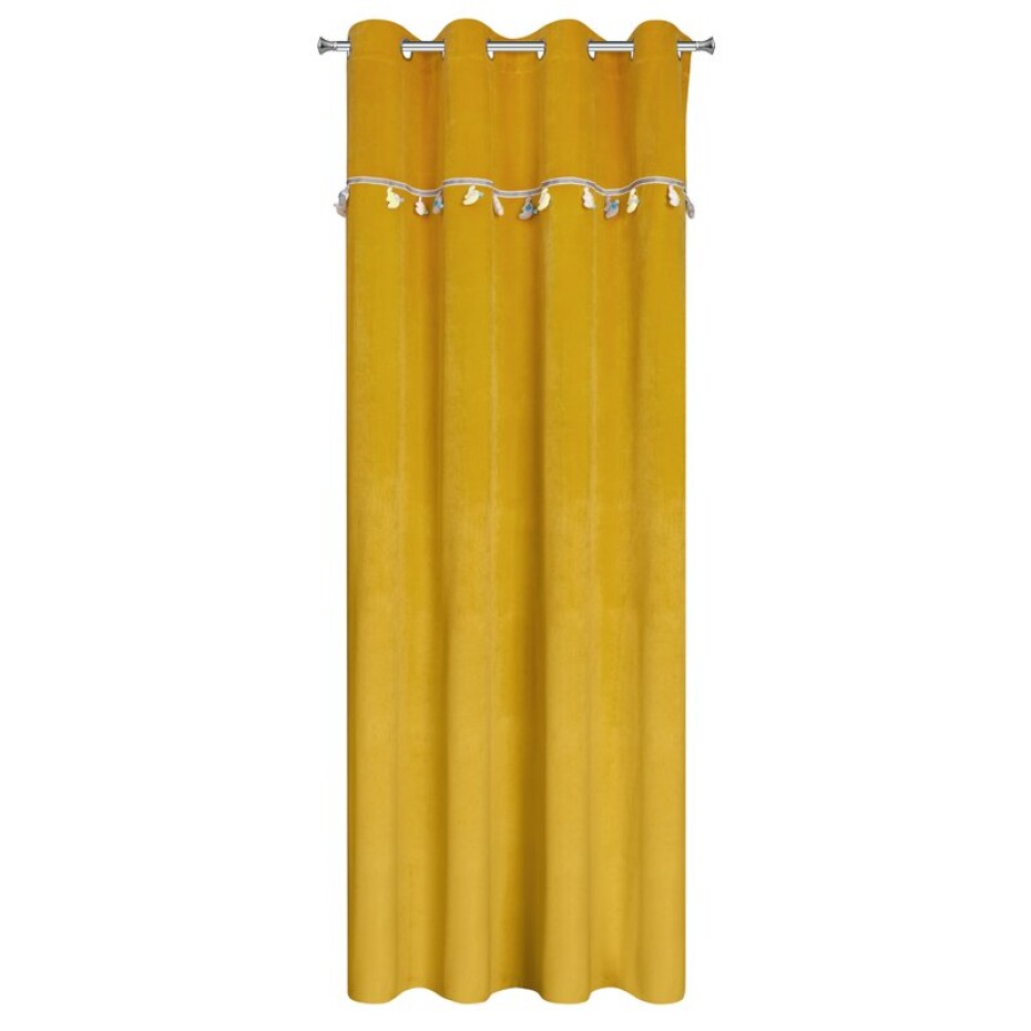 ArtFir Závěs KIDS 1 K | hořčičná 140 x 250 cm - main (2)
