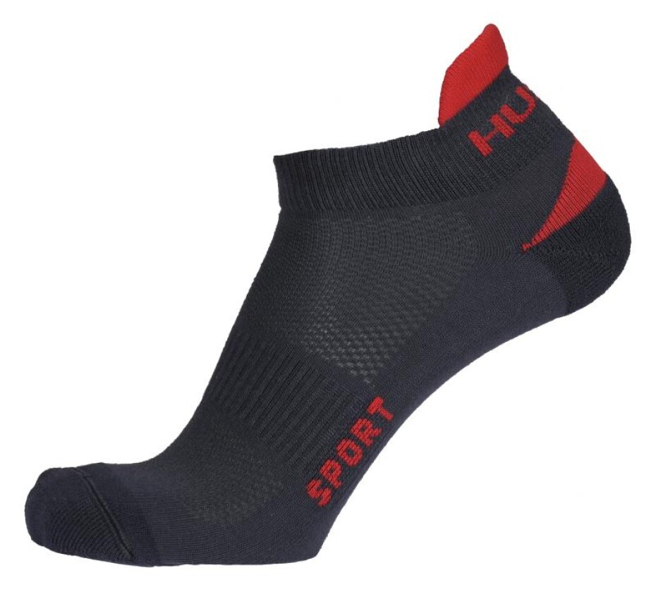 Husky Sport antracit/červené ponožky - main (0)