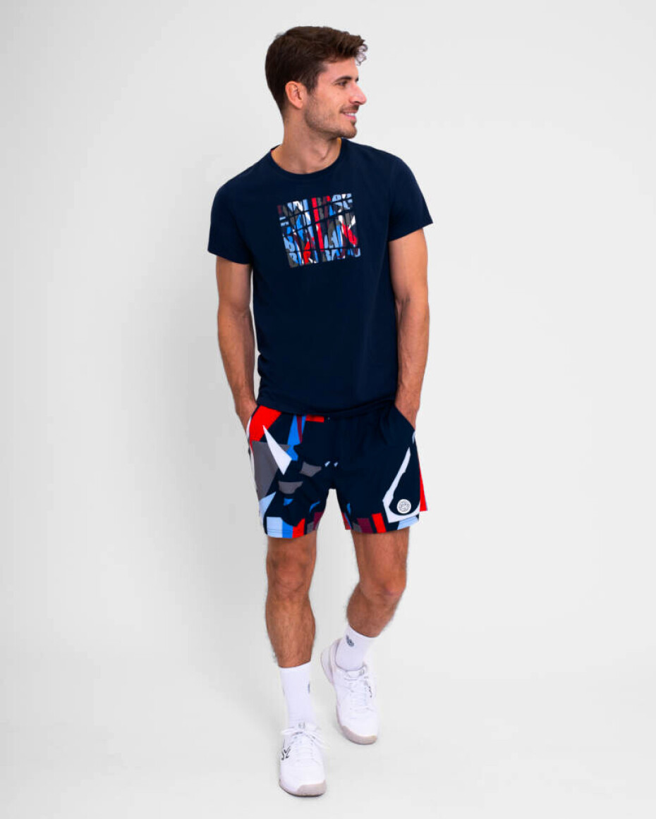 Pánské tričko BIDI BADU  New York 2024 Chill Tee Dark Blue/Red - main (2)