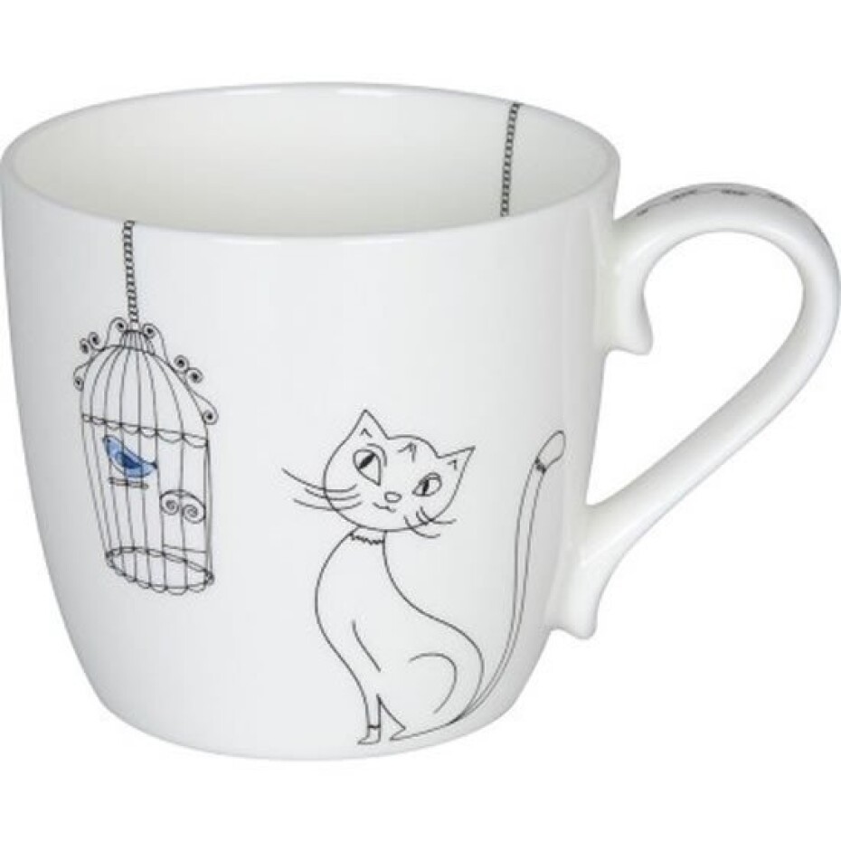 Hrnek - Kočka a ptáček v kleci / Cats and Birds - main (0)