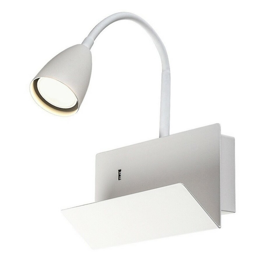 Rabalux 71090 nástěnná lampa s odkládacím prostorem Tacito, bílá - main (2)