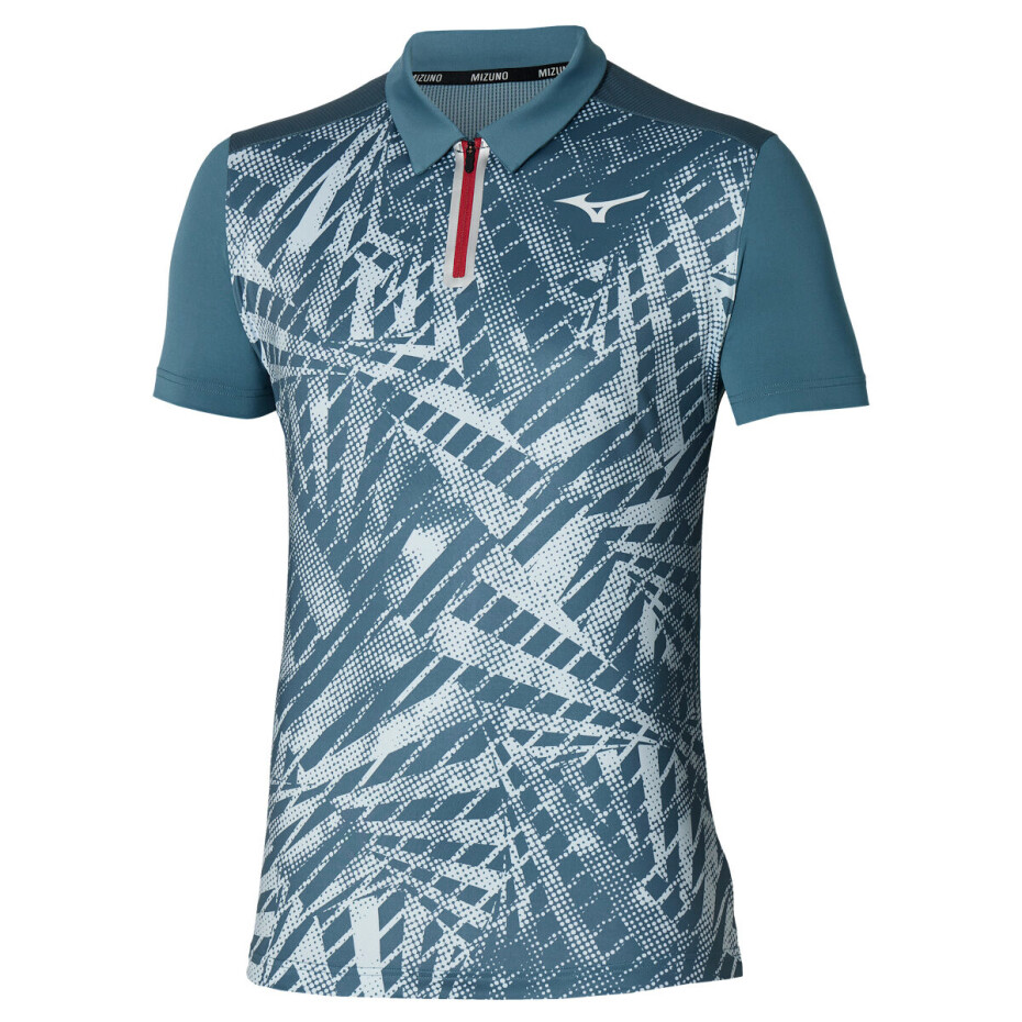 Pánské tričko Mizuno  Mugen Shadow Polo Blue Mirage S - main (0)