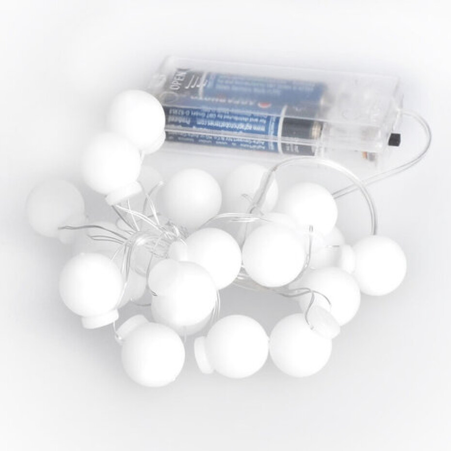 Solight LED vánoční řetěz barevné koule, 40x LED, 4 m, 2x AA - main (0)