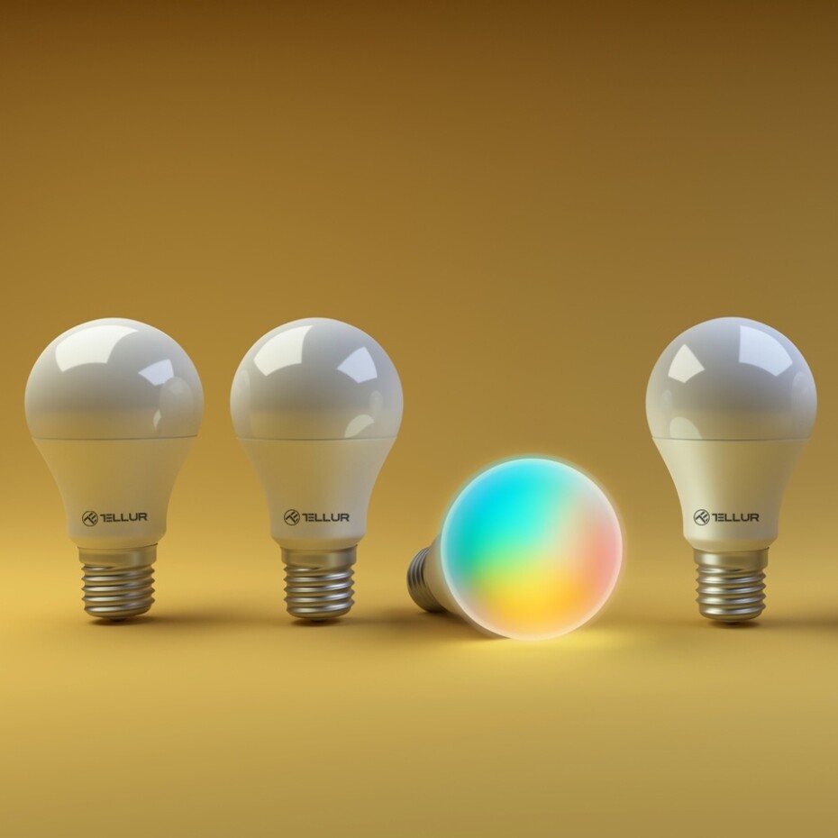 Tellur WiFi Smart RGB žárovka E27, 10 W, bílá, teplá bílá - main (2)