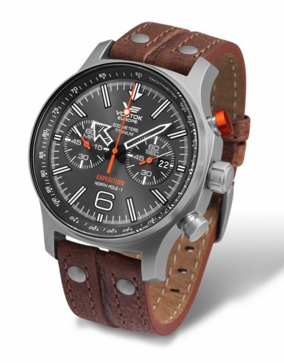 Kožený řemínek Vostok Europe pro Expedition - hnědý/matná spona - main (3)