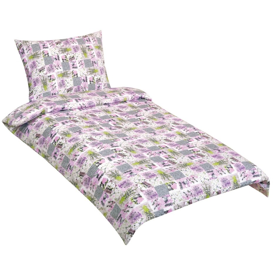 Bellatex Bavlněné povlečení Patchwork lila, 140 x 200 cm, 70 x 90 cm - main (3)