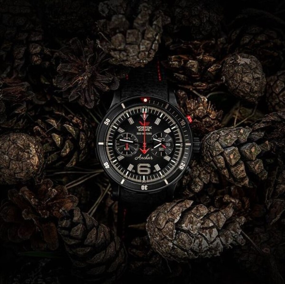 Vostok Europe Anchar Submarine Chrono Line 6S21/510C582 - Černý silikonový řemínek - main (6)
