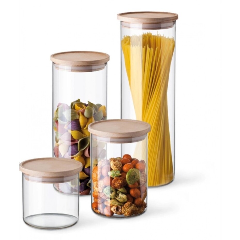 Simax 5162 skleněná dóza s dřevěným víčkem, 0,5 l - main (2)