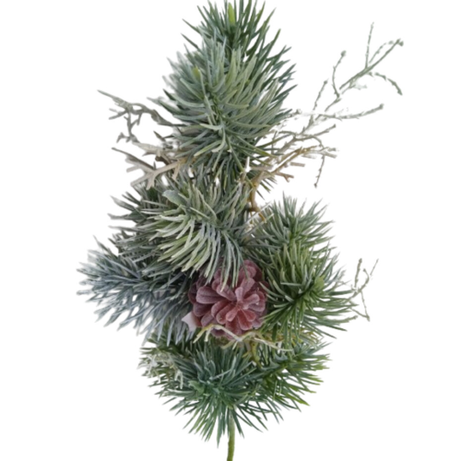 Větvička ojíněná borovice, 46 cm - main (1)