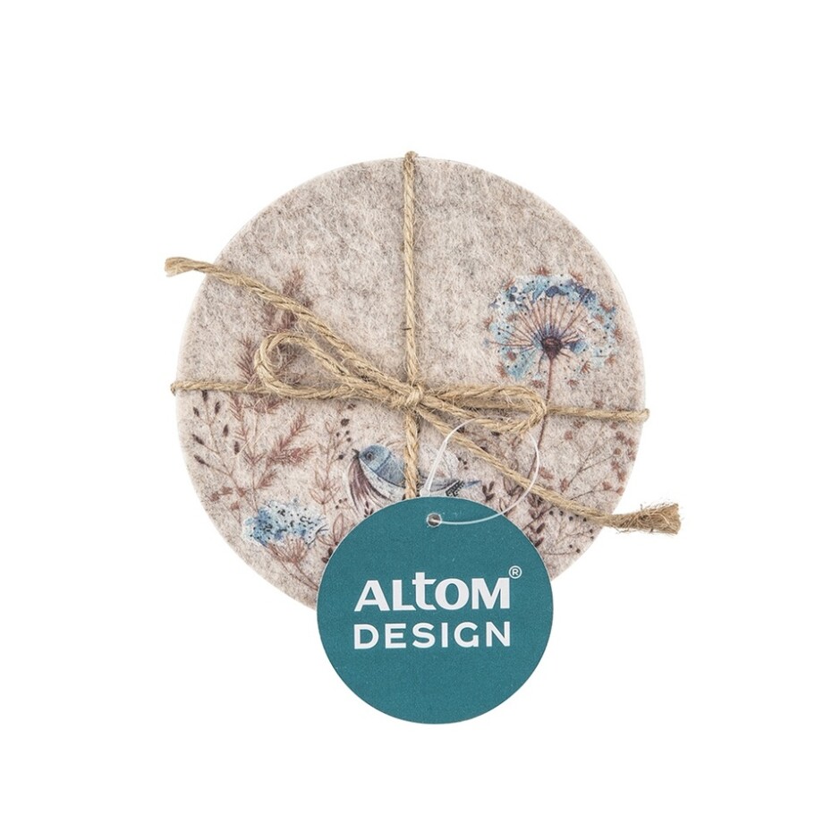Altom Plstěná podložka pod hrnek Serenity pr. 10 cm, sada 4 ks - main (2)