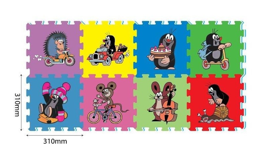 Puzzle pěnové Krtek 30x30 / 8 dílků - kolektiv - main (0)