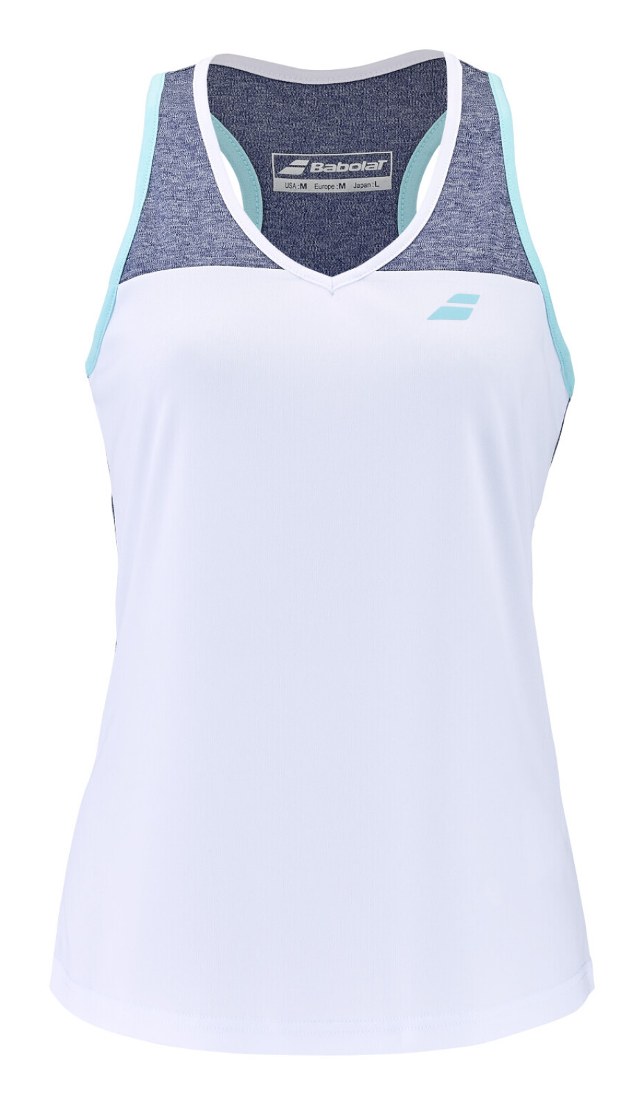 Babolat Play Tank Top Girl white/blue heather - main (0)