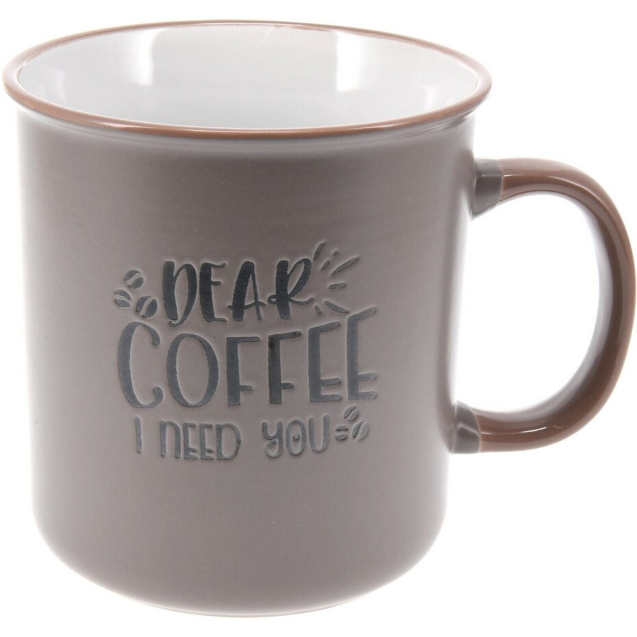 Kameninový hrnek Coffee šedá, 710 ml - main (0)