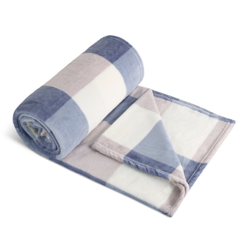Bellatex Deka Kemping PLUS modrá kostka, 150 x 200 cm - main (0)
