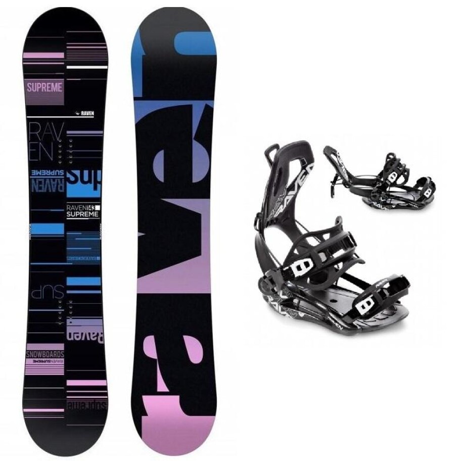 Raven Supreme black dámský snowboard + Raven FT360 black vázání - main (0)