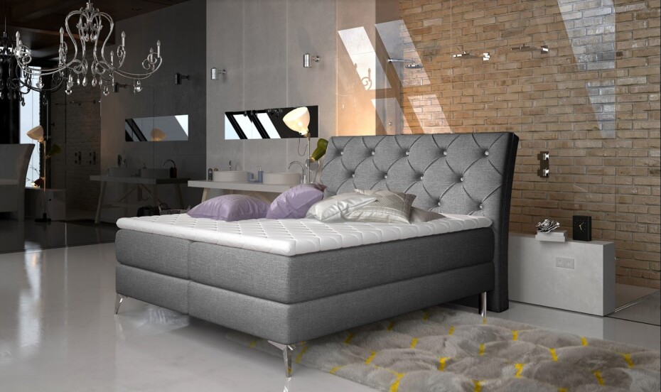 Artelta Manželská postel ADEL Boxspring | 160 x 200 cm barevné provedení: Omega 91 - main (6)