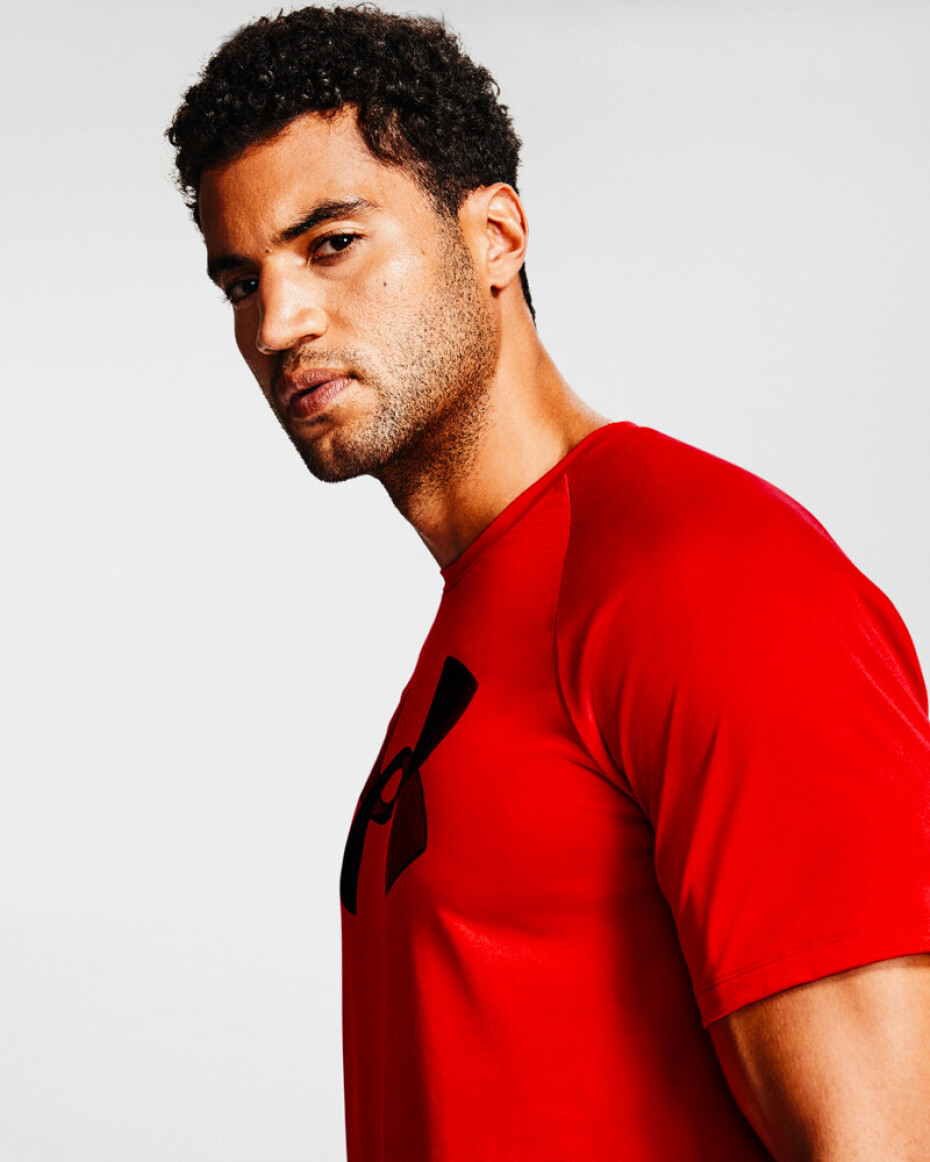 Pánské tričko Under Armour  Big Logo Tech SS Red S - main (3)