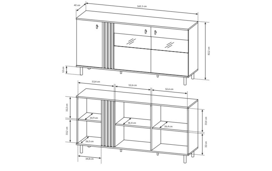 ArtLas Komoda MALIA 3D | s LED osvětlením - main (3)